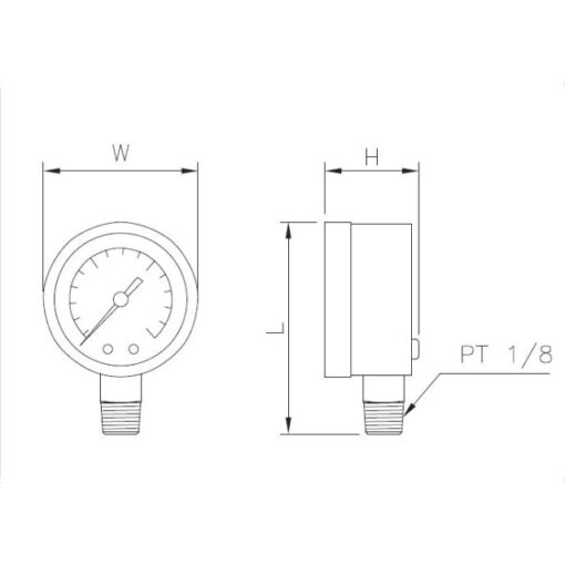 Vertical Pressure Gauge - Image 2